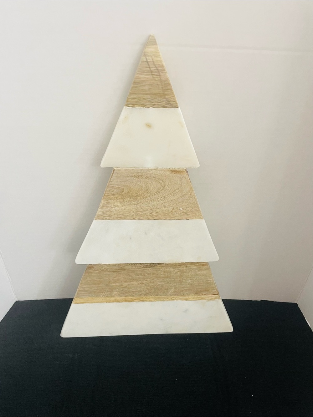 Marble & Wood Layered Tree shaped serving platter